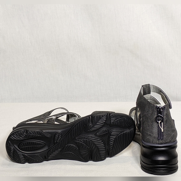NEW JBU by Jambu Wedge Sandal breathable sexy staps Sz 8 grey - Picture 3 of 5